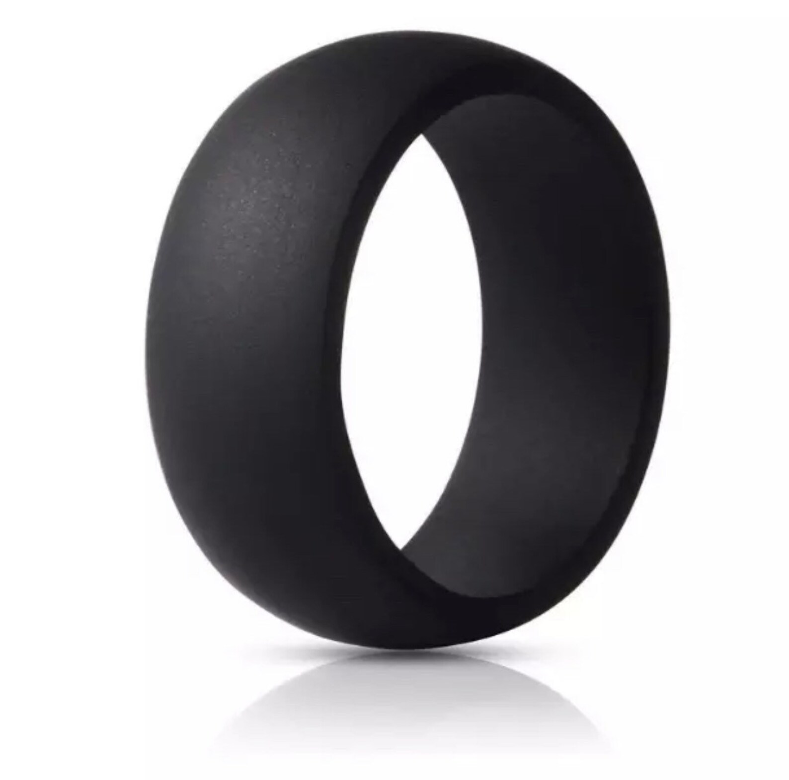 Mens Silicone Wedding Band in Black Etsy