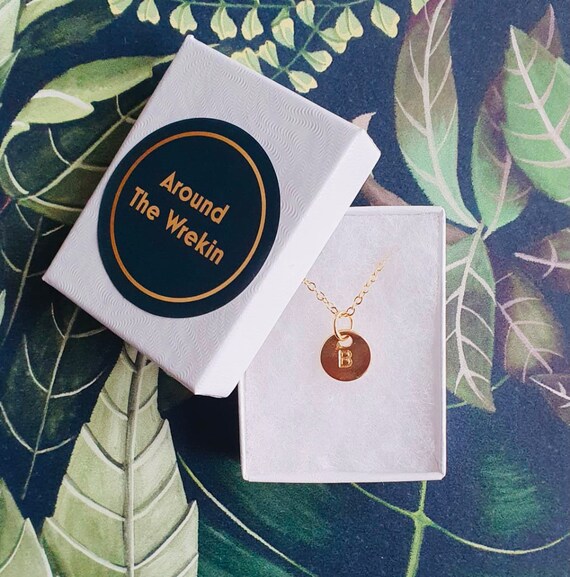 Initial Coin Necklace in Colour Gold 
