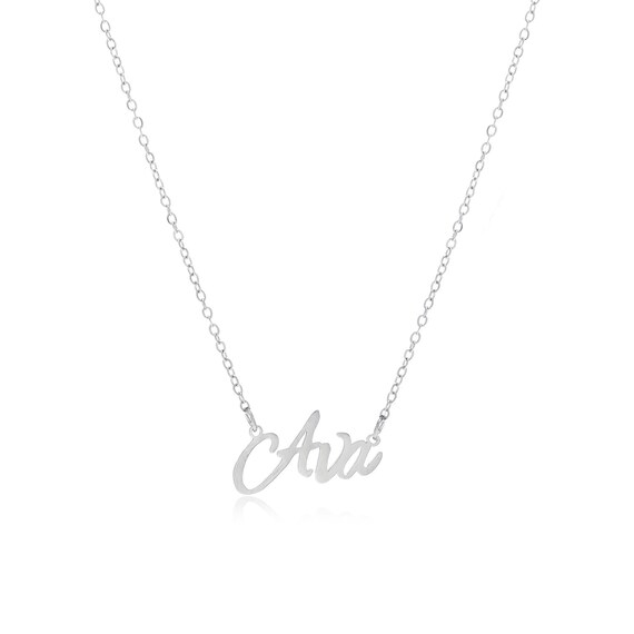 Ava Name Necklace Stainless Steel in 