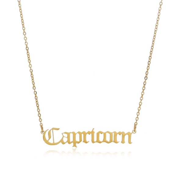 Gold Capricorn Star Sign Necklace | New Look