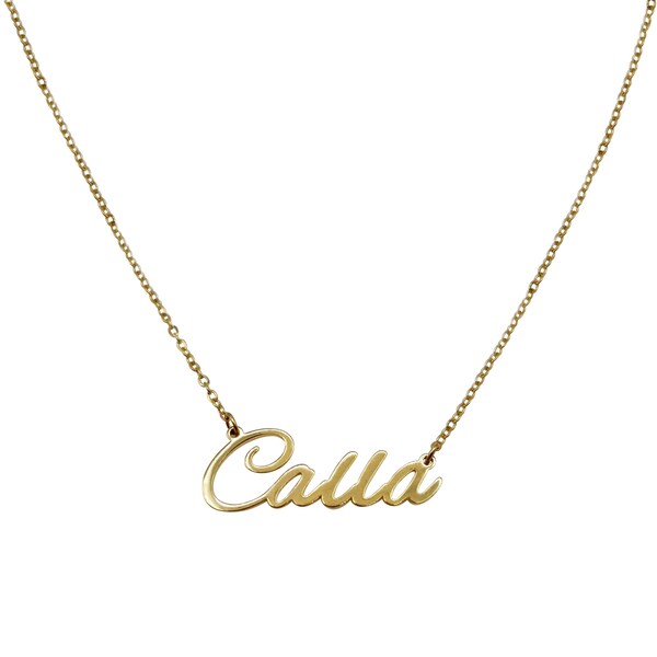 Calla name necklace stainless steel in colour gold!