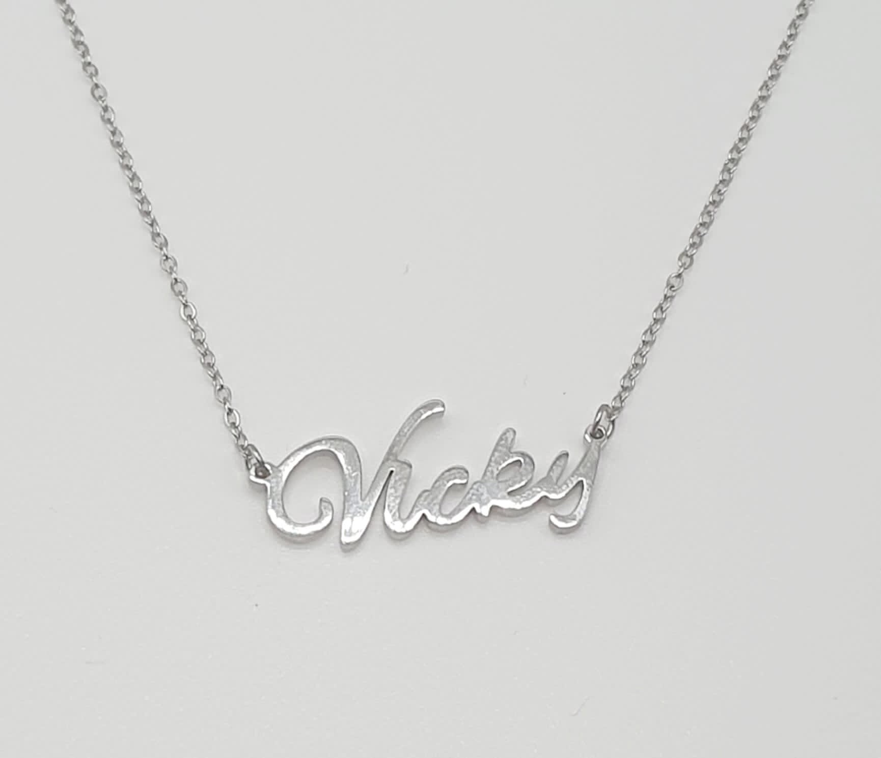 Vicky on sale name pendant