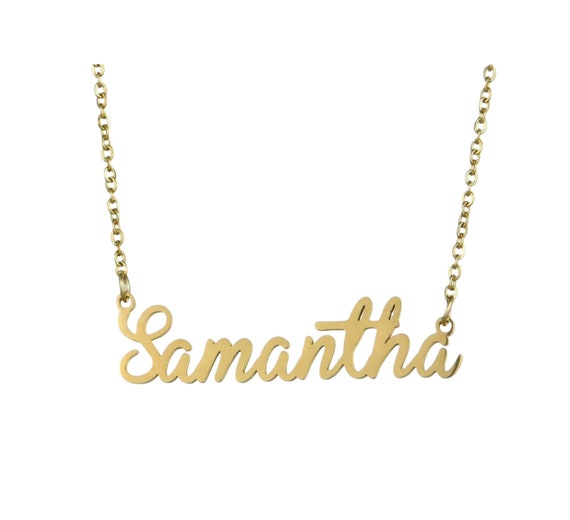 Samantha name necklace deals