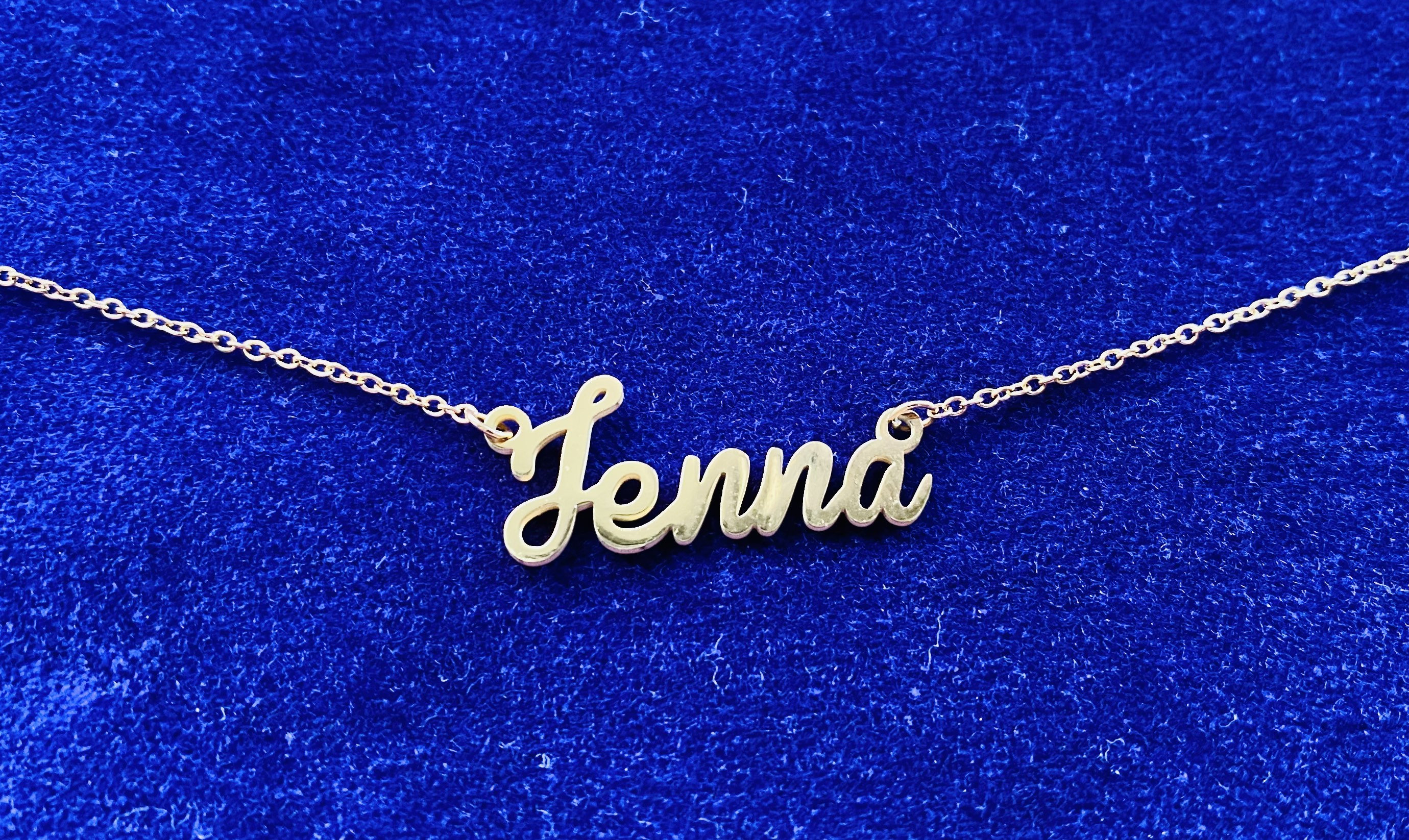 Jenna Name Necklace Stainless Steel in Colour Gold Etsy Australia