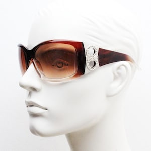 Y2K vintage big shield sunglasses. Massive bug eye wrap around mask with metal porthole temple. Authentic 2000s ghetto fab. Oversized NOS