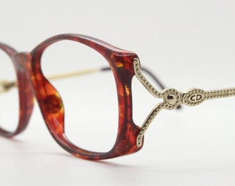 Christian Dior 80s Vintage Rectangular Eye Glasses Made in  display picture 3