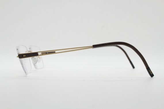 Silhouette rectangular frameless eye glasses mode… - image 7
