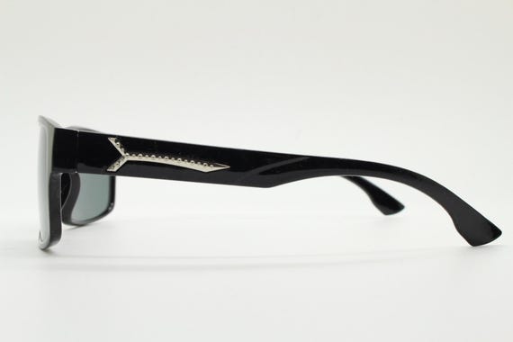 Y2K vintage sharp rectangular sunglasses. Large c… - image 7