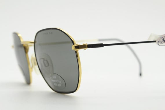 Safilo 90s vintage angled rectangular sunglasses … - image 5