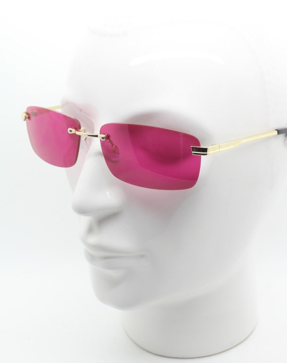 Gafas de sol Square Mesh rosa