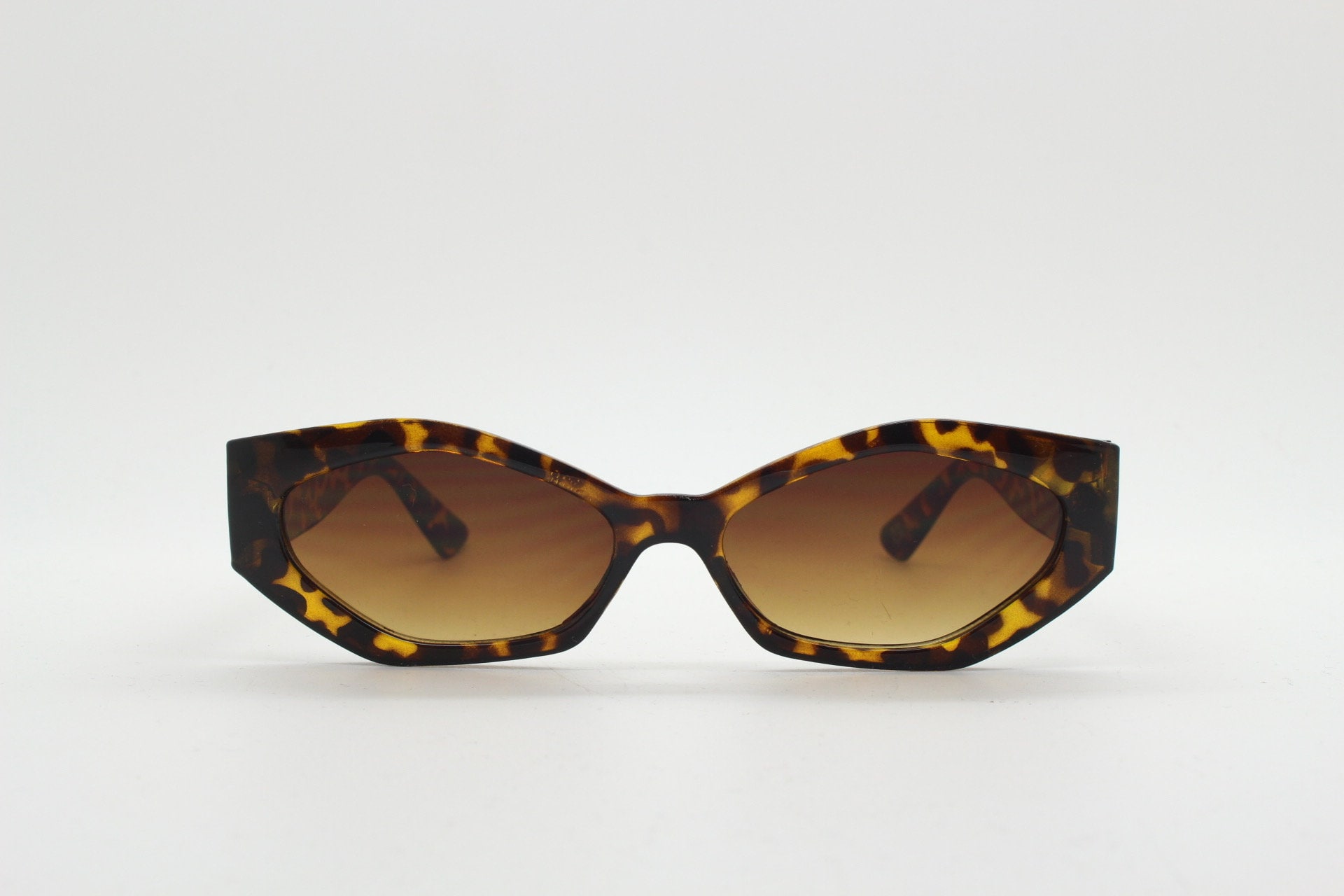 Tortoiseshell Gold Edge Designer Inspired Cat Eye Sunglasses