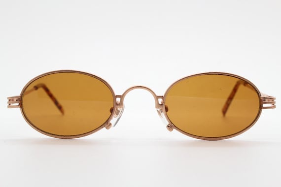 Occhiali da sole ovali vintage in metallo anni Montatura