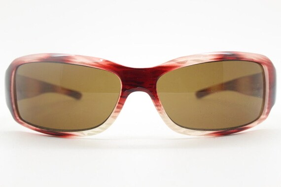 Vintage rectangular shield sunglasses. Transparen… - image 3