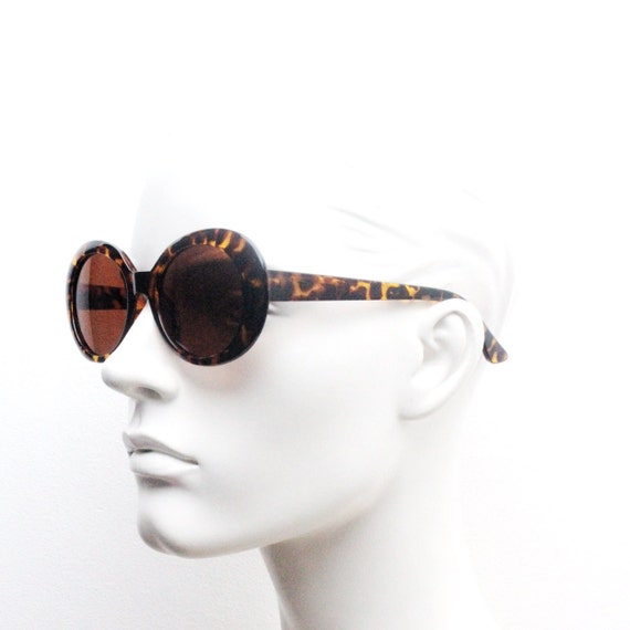 Y2k vintage oversized round sunglasses. Women's b… - image 8