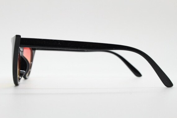 Y2K vintage pointed cat eye sunglasses. Womens bl… - image 7