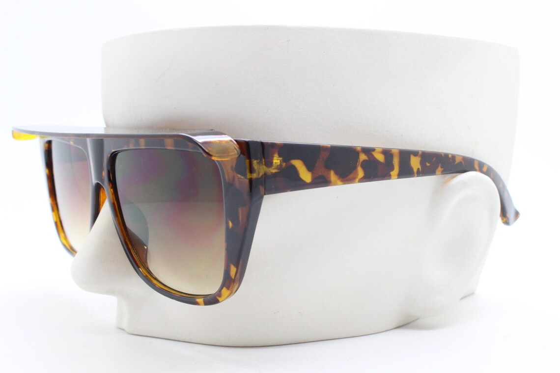 Y2K Vintage Visor Sunglasses. Flat Top Brow With Unusual Peak Etsy UK