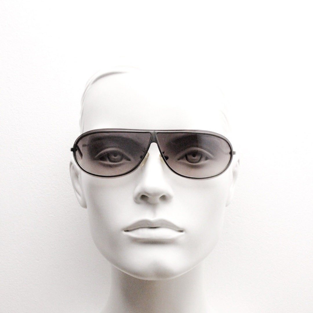 Y2K Vintage Visor Aviator Sunglasses. 2000's Black Low Etsy