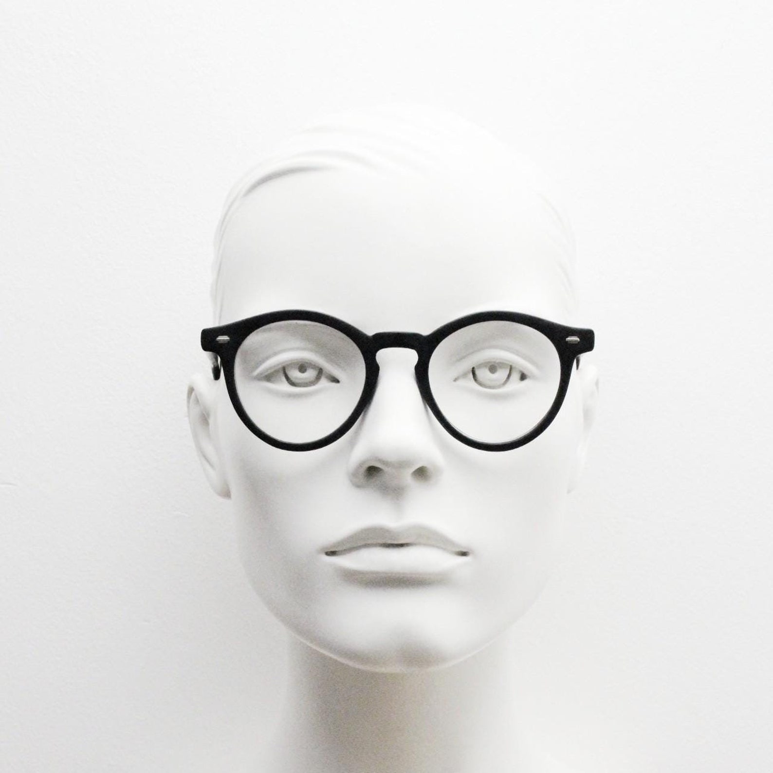 Spectacles Rouned Corner Oliver Smith Round Eye Glasses. Black Matt Finish Optical Frames With ...