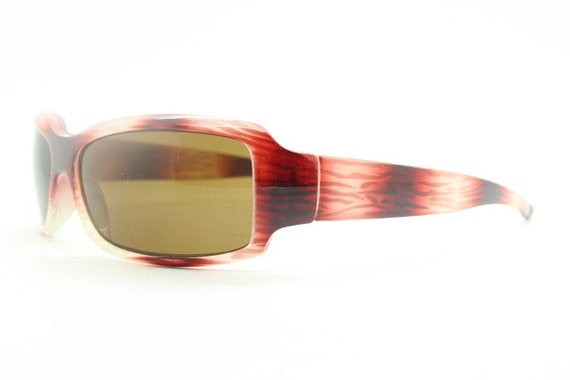 Vintage rectangular shield sunglasses. Transparen… - image 4
