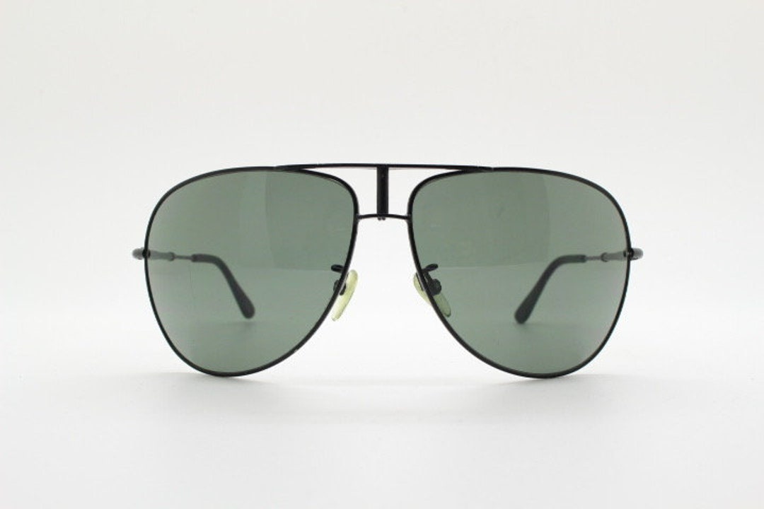 Loewe Vintage Aviator Sunglasses in a Tall Black Gloss Frame