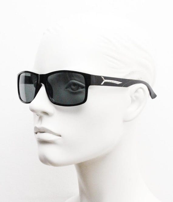 Y2K vintage sharp rectangular sunglasses. Large c… - image 2