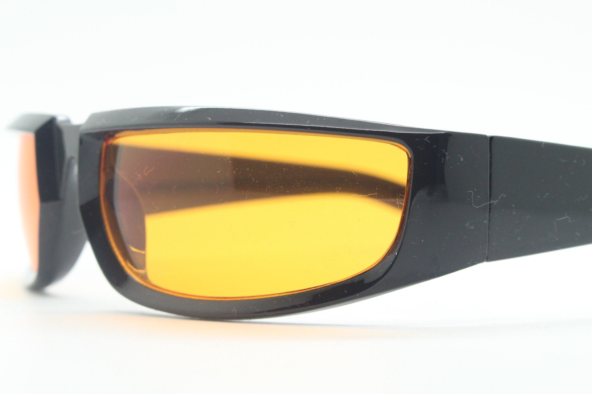 Y2K Vintage Sport Shield Sunglasses. All Black Gloss Finish Y2K Vintage Sport Shield Sunglasses. All Black Gloss Finish