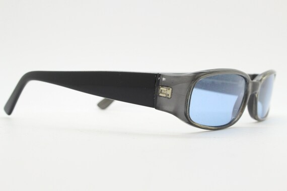 Y2K vintage rectangular shield sunglasses. Purple… - image 8