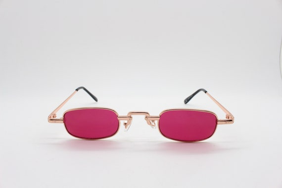 90s vintage small rectangular sunglasses. Imposin… - image 4