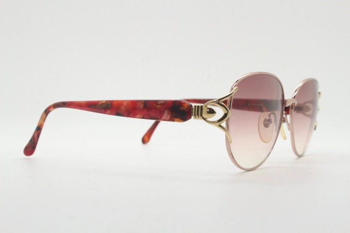 YSL　イヴサンローラン　サングラス　グラデーション　vintage　ピンク Yves Saint Laurent 80s Vintage Sunglasses Made in France