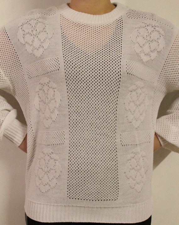 Crosa - Vintage Hollow Knit Batwing Sweater