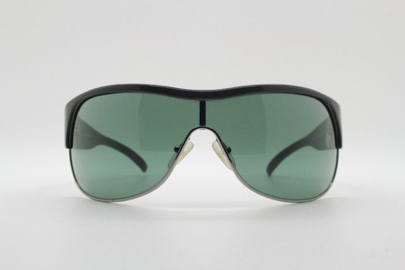 Emporio Armani Oversized Wrap Around Shield Sunglasses Made