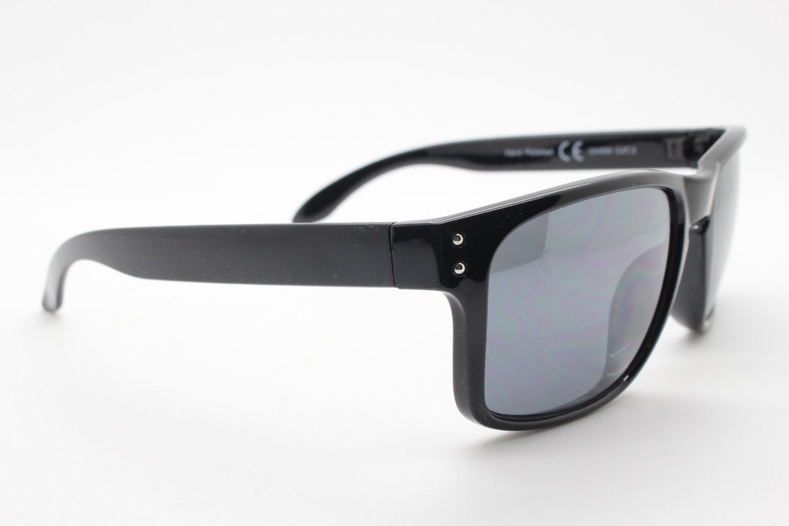 Y2K Vintage Rectangular Sunglasses. Large Curved Mens Black - Etsy