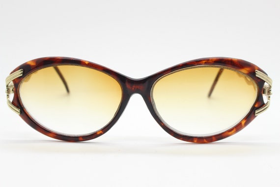 90s vintage oval cateye sunglasses. Womens honey … - image 5