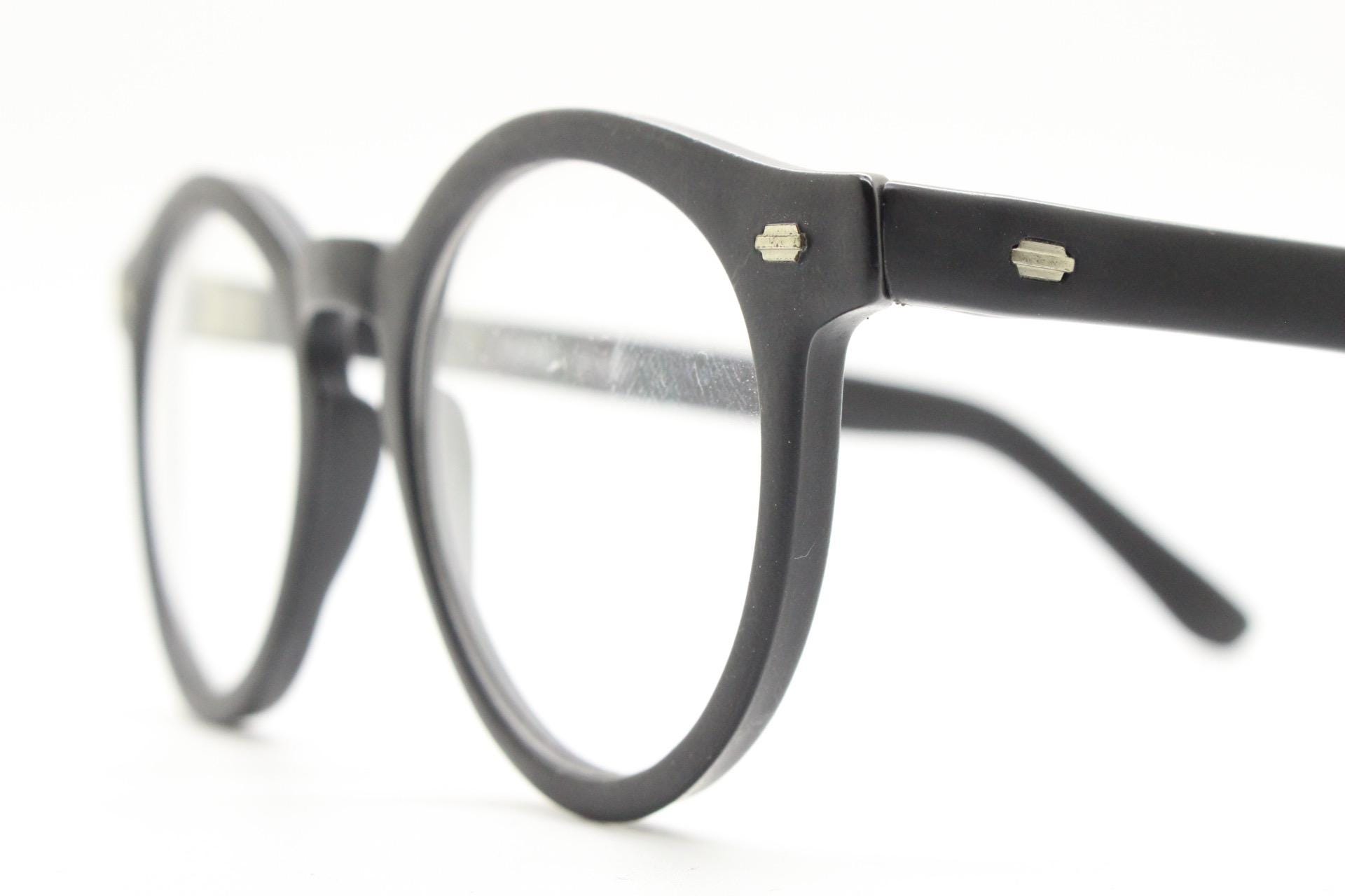 Spectacles Rouned Corner Oliver Smith Round Eye Glasses. Black Matt Finish Optical Frames With ...