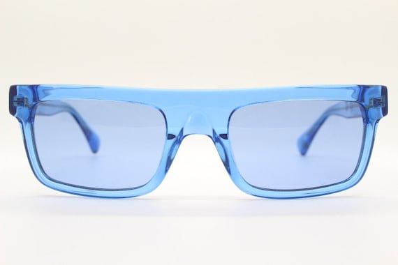 Kaleos rectangular flat top sunglasses. Bright sk… - image 3