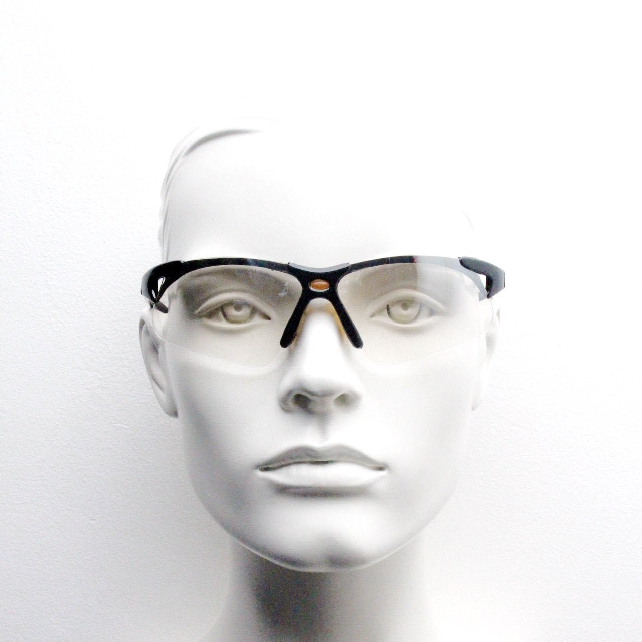 90s Vintage Visor Sports Shield Sunglasses. Rimless Black Wrap Etsy