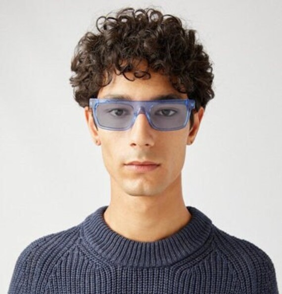 Kaleos rectangular flat top sunglasses. Bright sk… - image 4