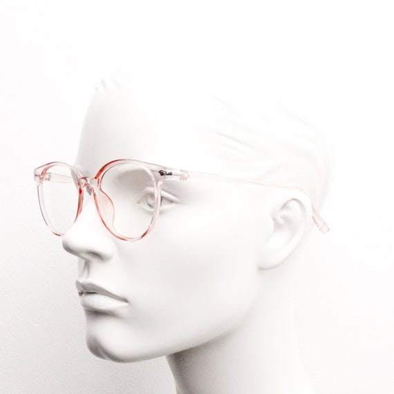 2000s vintage round glasses. Transparent crystal … - image 2