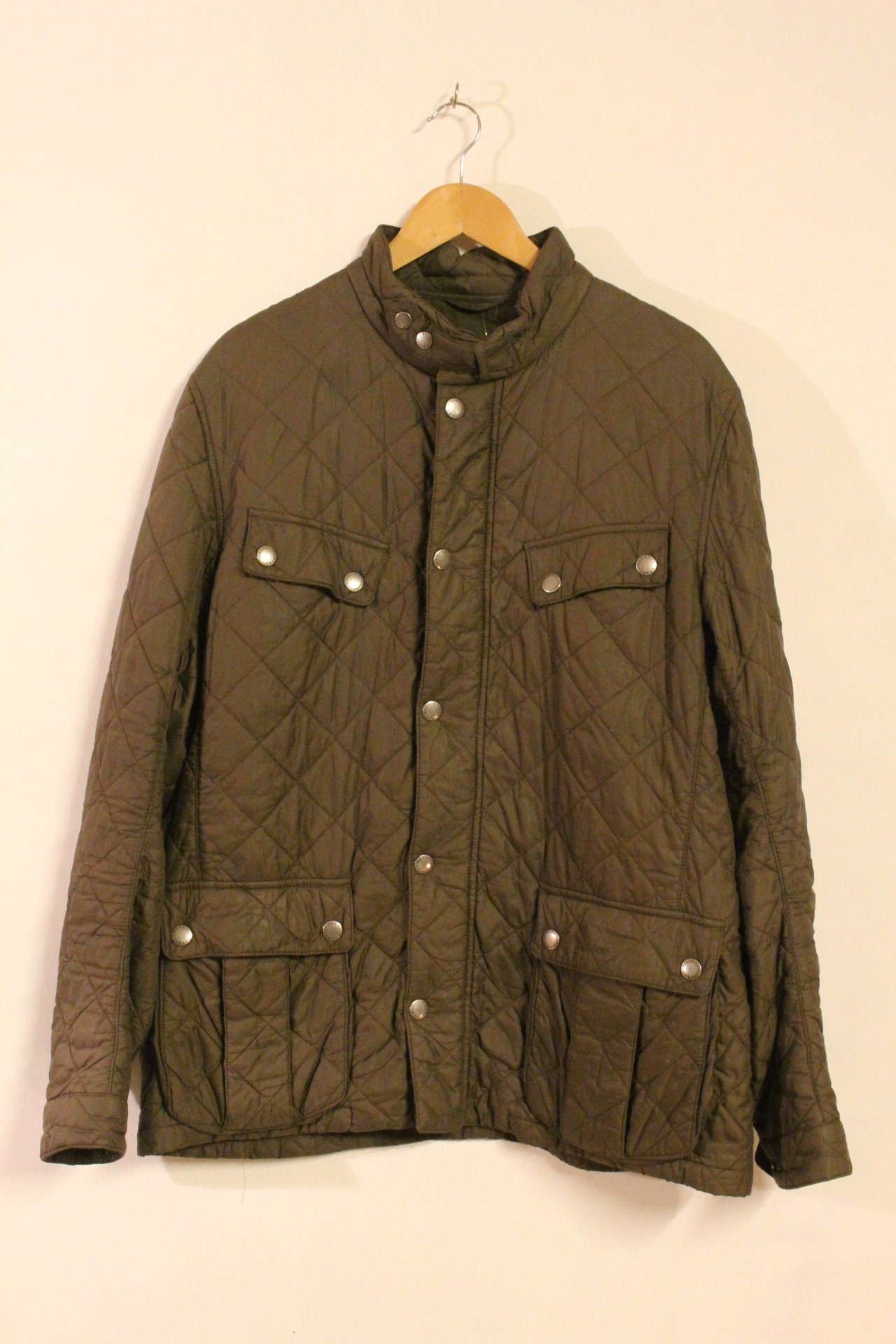 Barbour Vintage Quilted Three Quarter Length 4 Pocket Round - Etsy UK