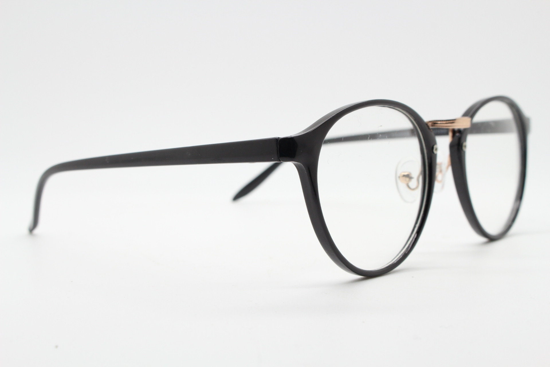 Occhiali Da Vista Vintage NYS Eyewear – Lenti Trasparenti – Montatura Nero E Oro