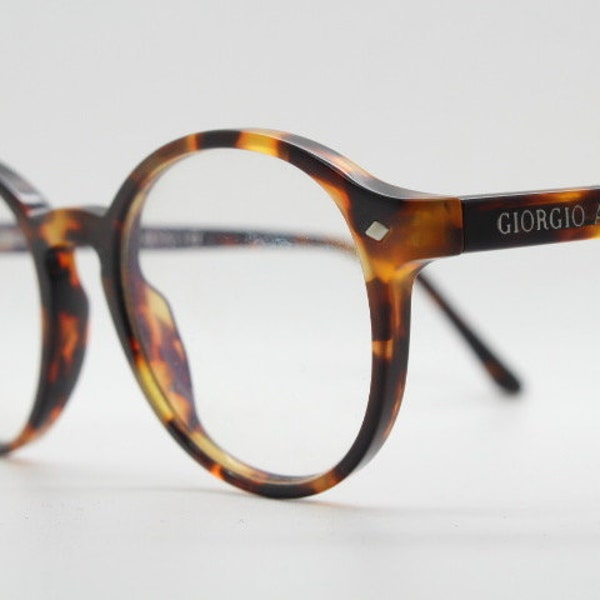 Giorgio Armani eye glasses model 7004 made in Italy. Tortoise acetate 30s design optical frames. Prescription eyeglasses. RX spectacles