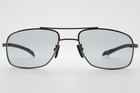 90s vintage modified rectangular aviator sunglass… - image 4