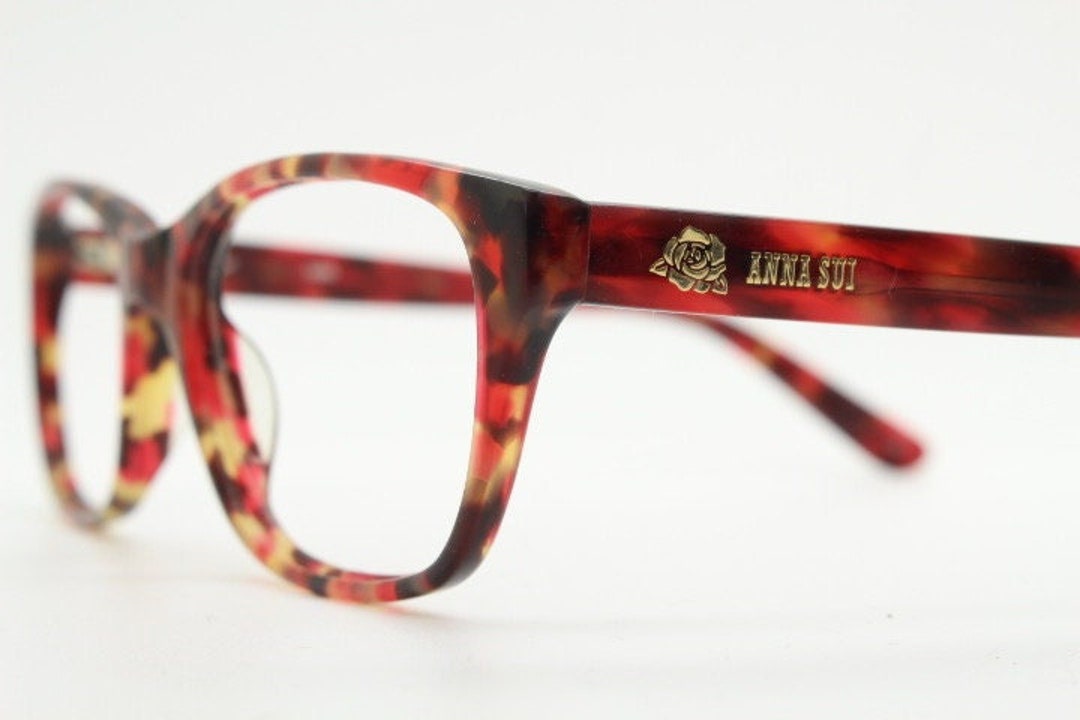 Vintage Anna Sui Sunglasses Made in Italy Embossed Floral Marbled Wrap Anna Sui Designer Sunglasses for Women for sale | eBay main image 4