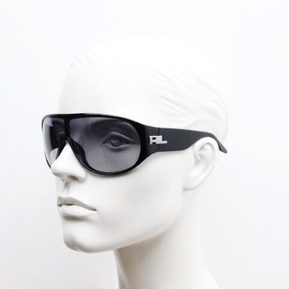 Ralph Lauren Y2K Vintage Bug Eye Visor Sunglasses Model 1512 N S. 2000 s Wraparound Mini Mask Shield With Mono Lens and Big Hinge Logo Etsy