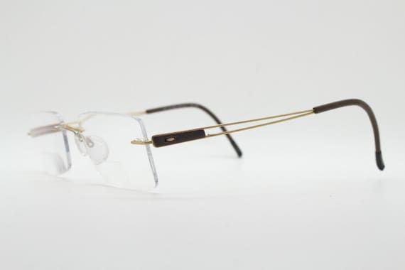Silhouette rectangular frameless eye glasses mode… - image 6