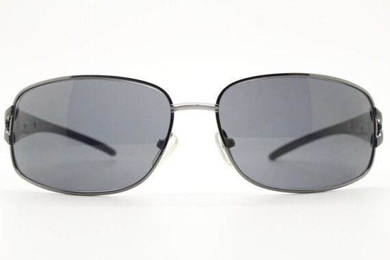 2000s vintage rectangular bug eye sunglasses. Sol… - image 5