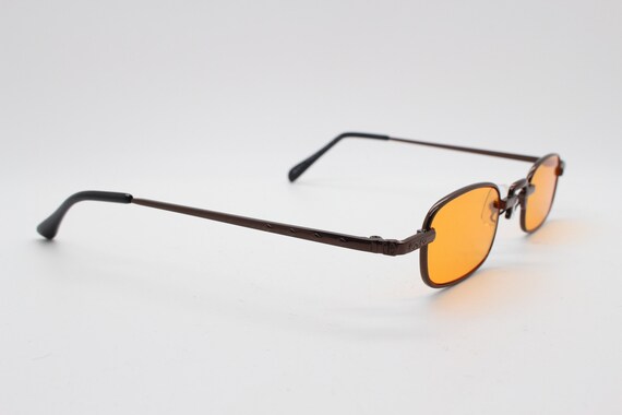 Retro 90s Small Rectangular Sunglasses with Metal Accents Retro Small 1990 main image 4