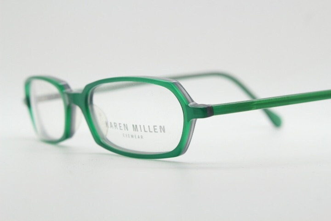 Karen Millen 90s Vintage Rectangular Eye Glasses Model 0021. Small