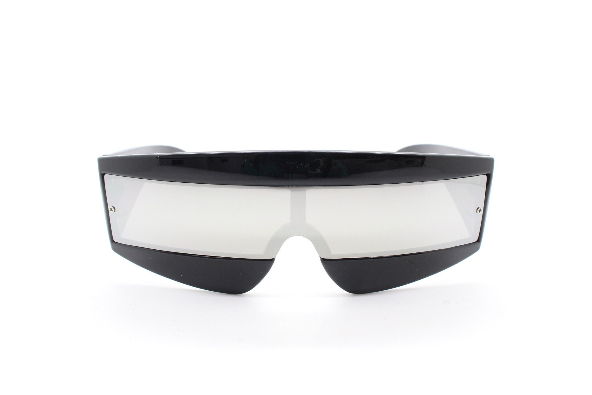 Y2K Vintage Square Visor Sunglasses. Black 80s Style Robot Y2K Vintage Square Visor Sunglasses. Black 80s Style Robot