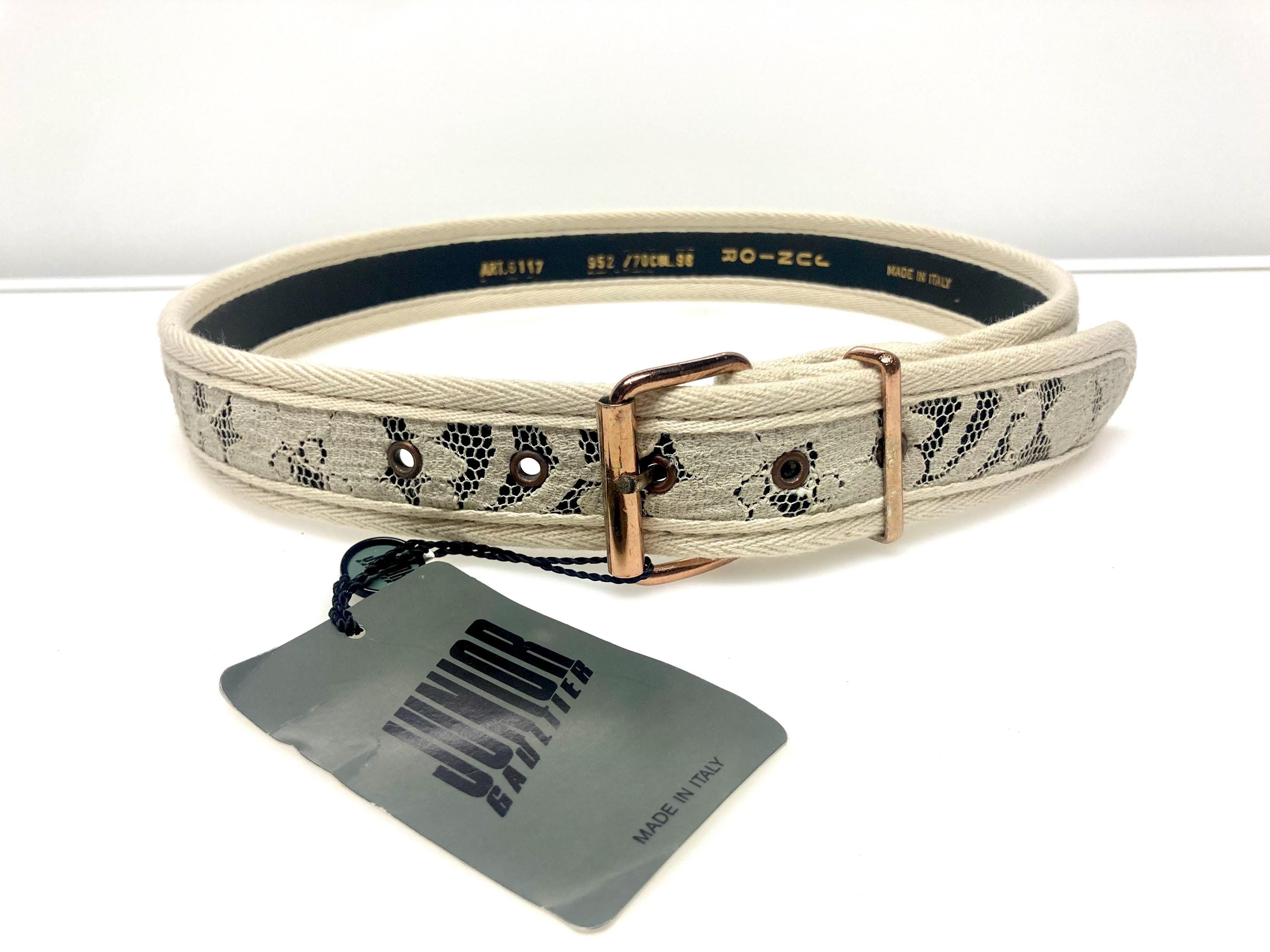 Vintage 1990’s 2000\'s Jean Paul Gaultier Wide Dark Brown Zipper Trim Curved Belt Jean Paul Gaultier archive pieces ? Originals from the late  main image 4